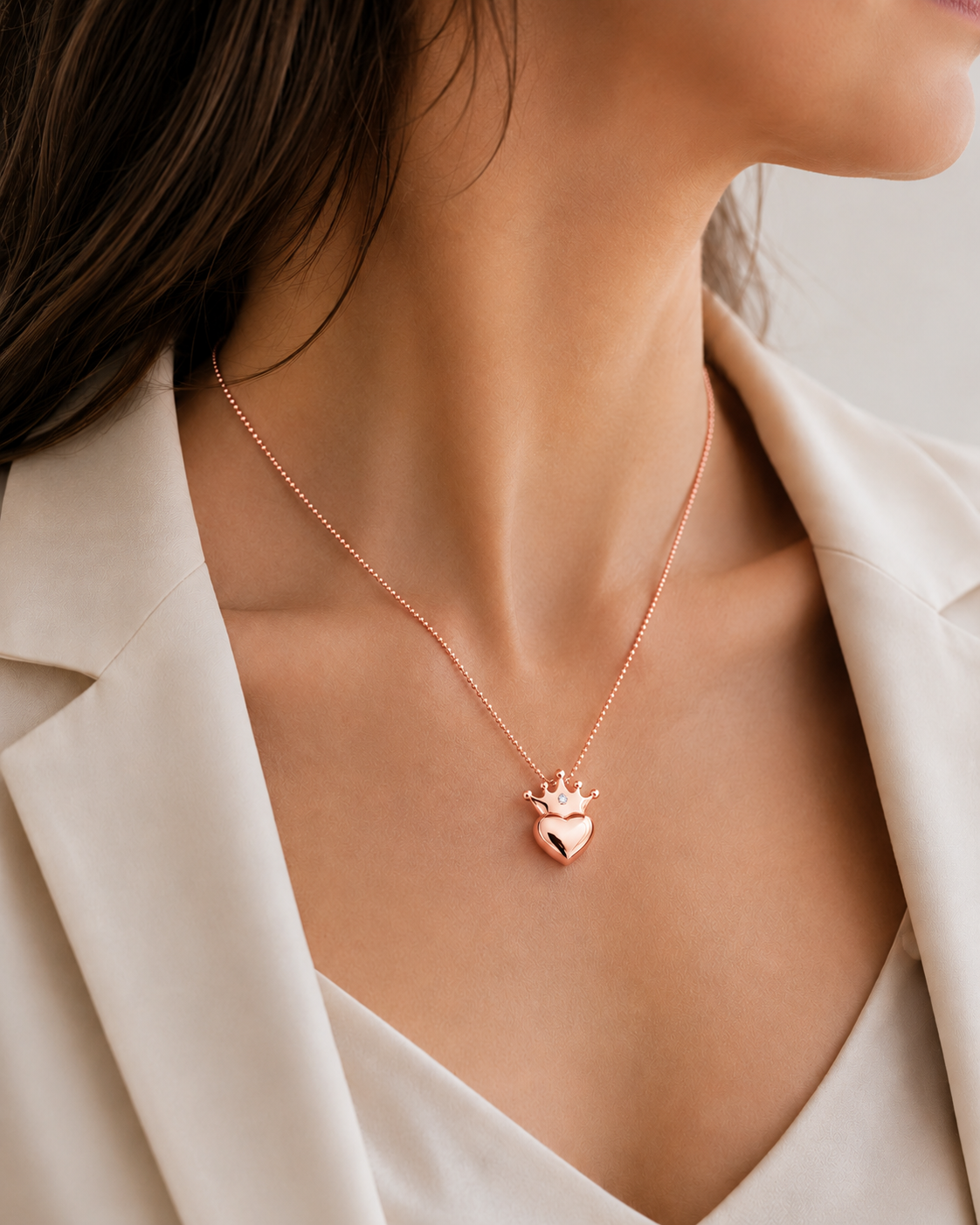 AnLu Princess Halskette – 925 Silber, rosévergoldet