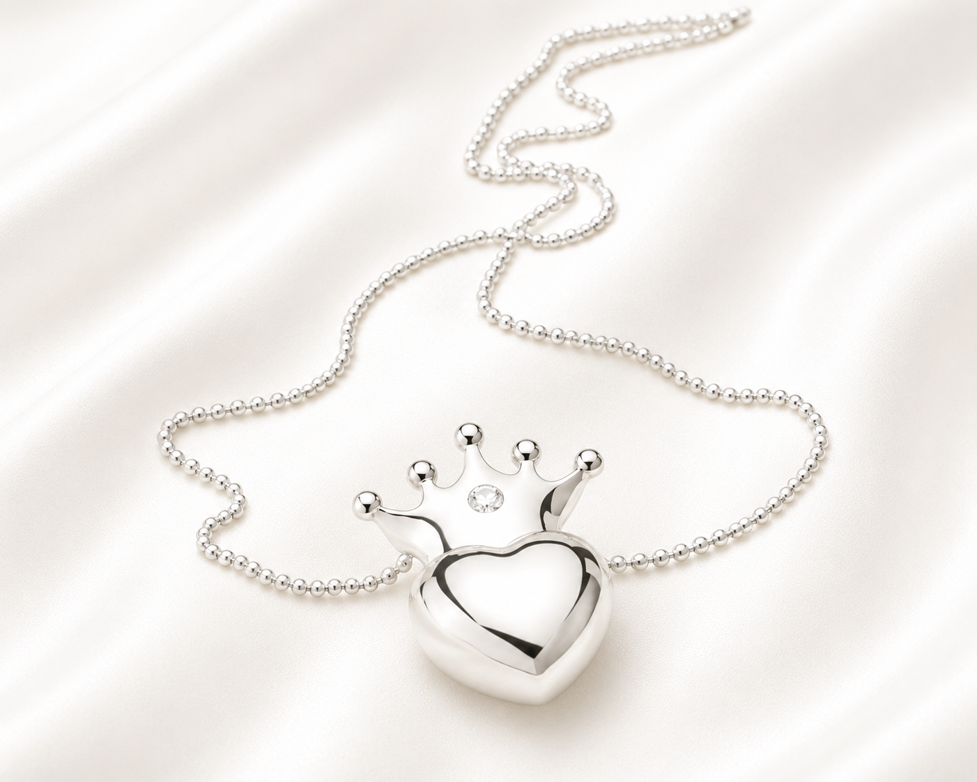AnLu Princess Halskette - 925 Silber, rhodiniert