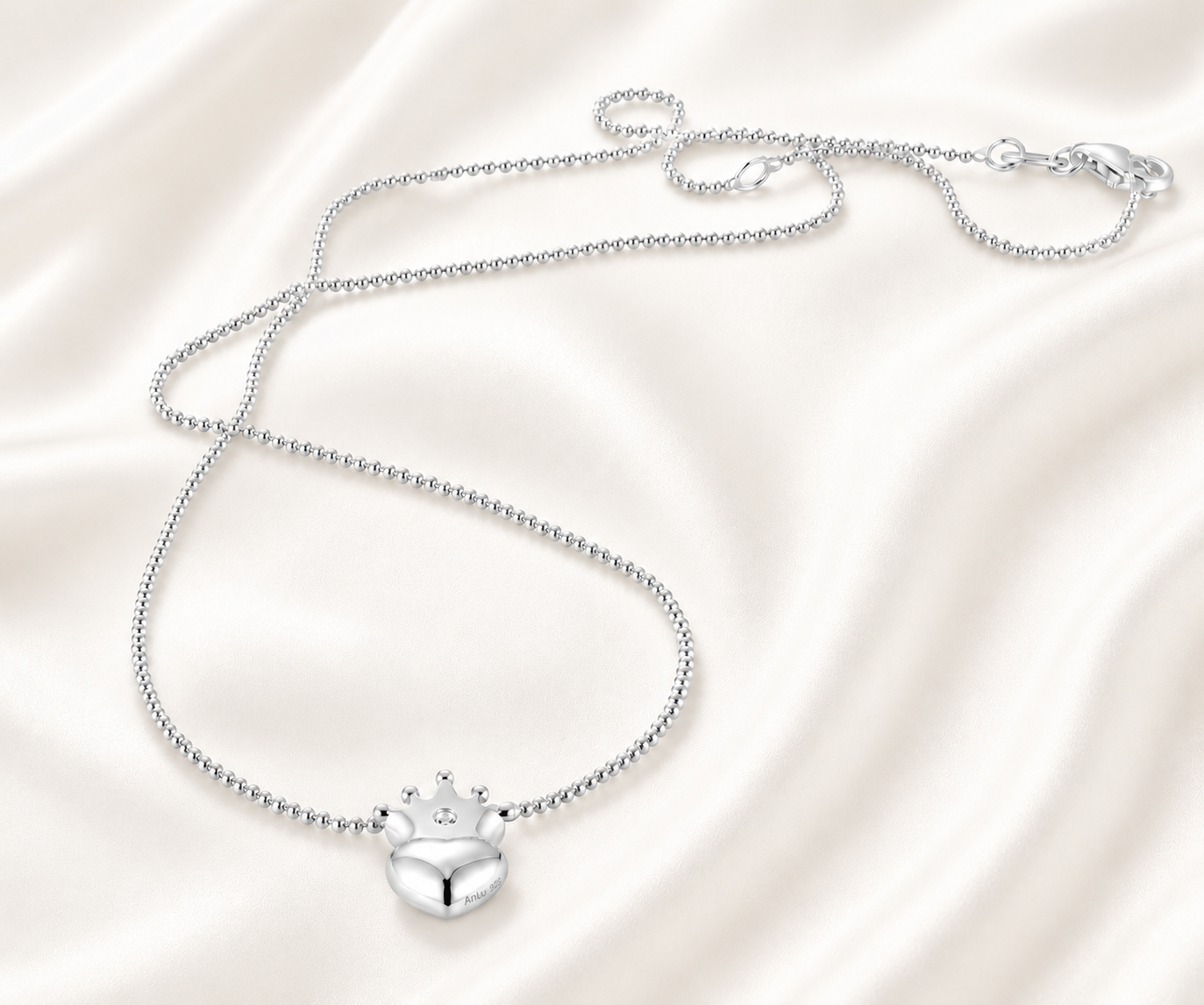 AnLu Petite Princess Halskette – 925 Silber, rhodiniert