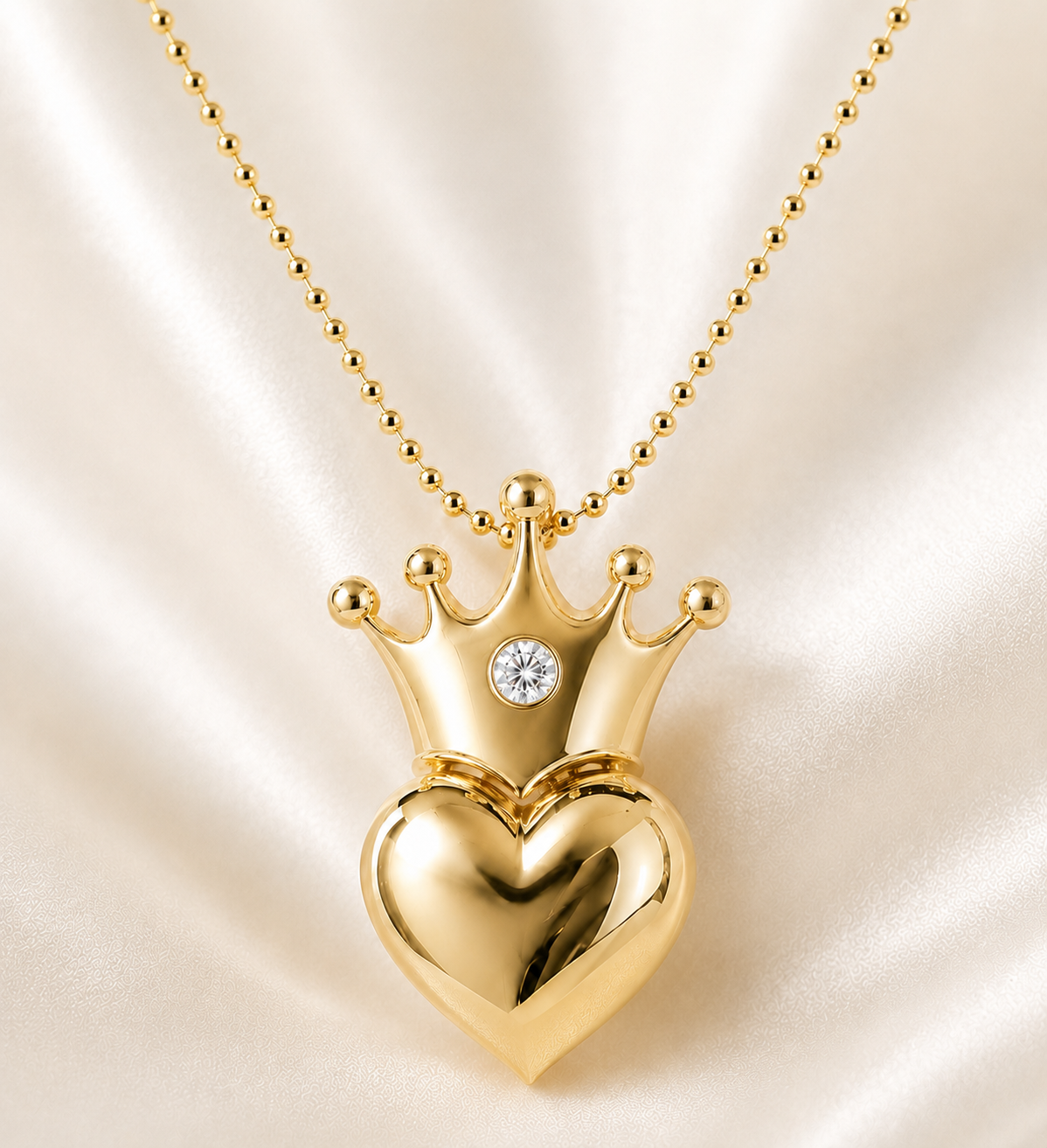 AnLu Queen Halskette  - 925 Sterling Silber, 18 Karat vergoldet