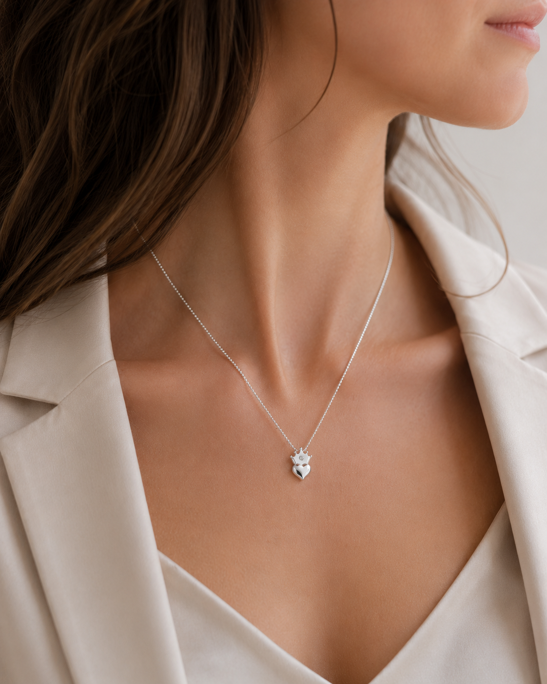 AnLu Petite Princess Halskette – 925 Silber, rhodiniert